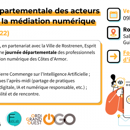 Rencontre départementale des professionnels et bénévoles de la médiation numérique des Côtes d'Armor